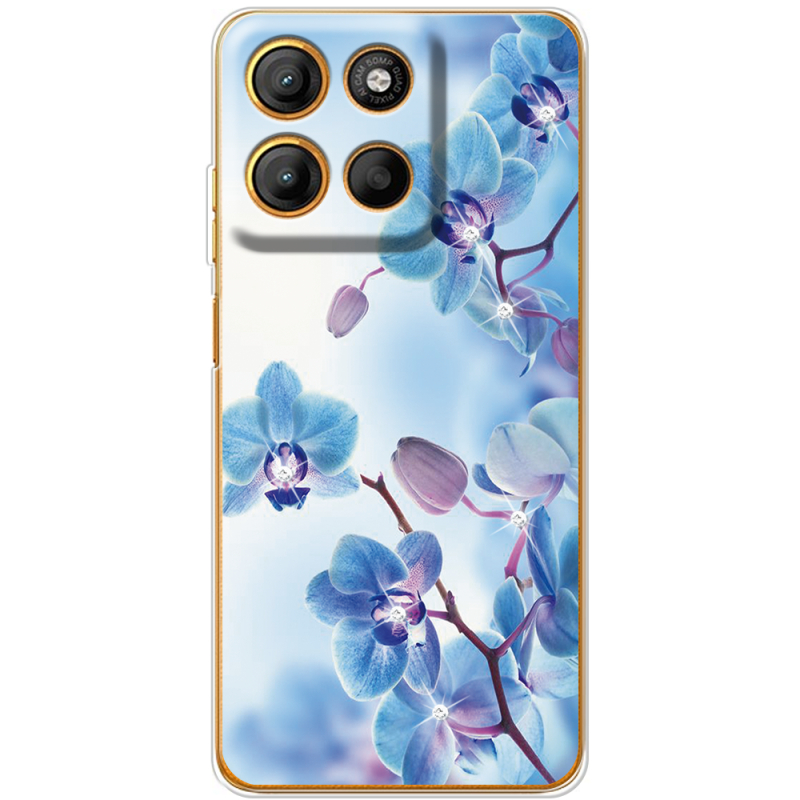 Чохол зі стразами Motorola G17 Orchids