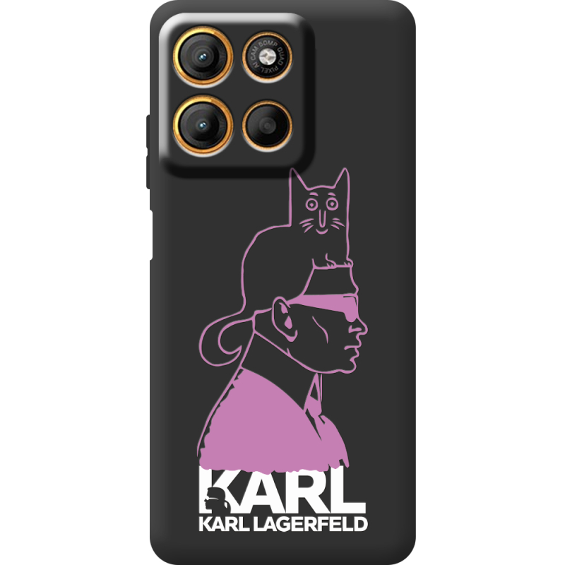 Чорний чохол BoxFace Motorola G17 Pink Karl