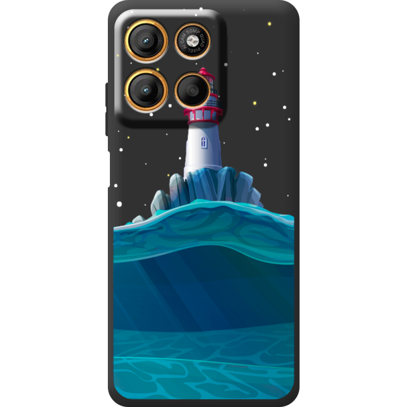 Чорний чохол BoxFace Motorola G17 Lighthouse