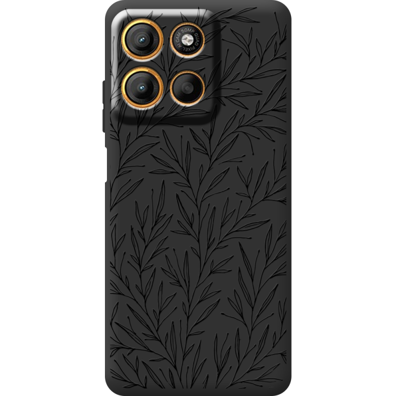 Чорний чохол BoxFace Motorola G17 Leaves