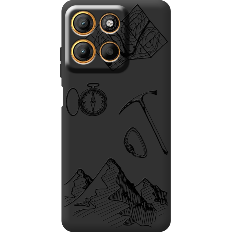 Чорний чохол BoxFace Motorola G17 Mountains