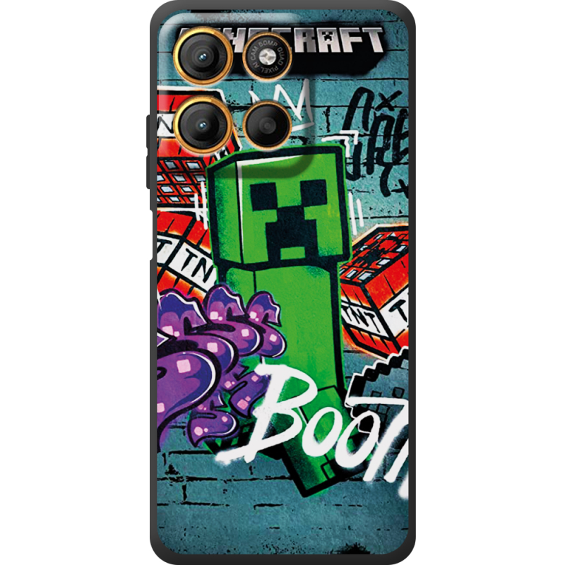 Чохол BoxFace Motorola G17 Power Minecraft Graffiti