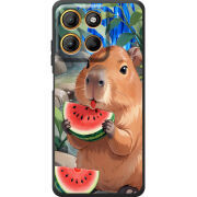 Чохол BoxFace Motorola G17 Power Капібара з кавуном