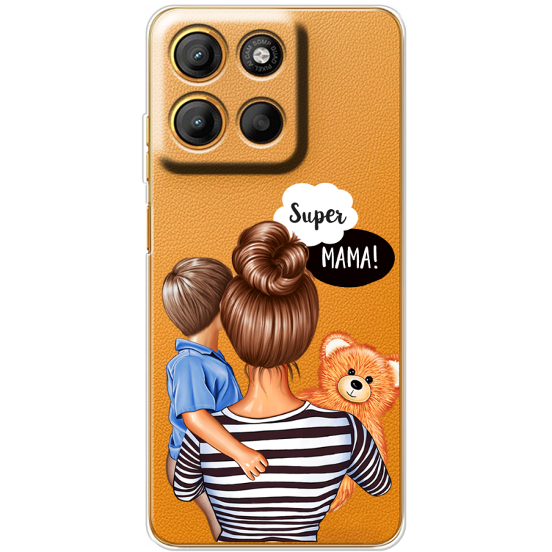Прозорий чохол BoxFace Motorola G17 Power Super Mama and Son