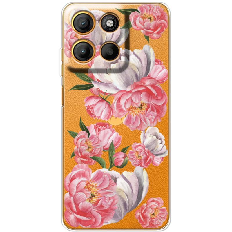 Прозорий чохол BoxFace Motorola G17 Power Peony Watercolor Style