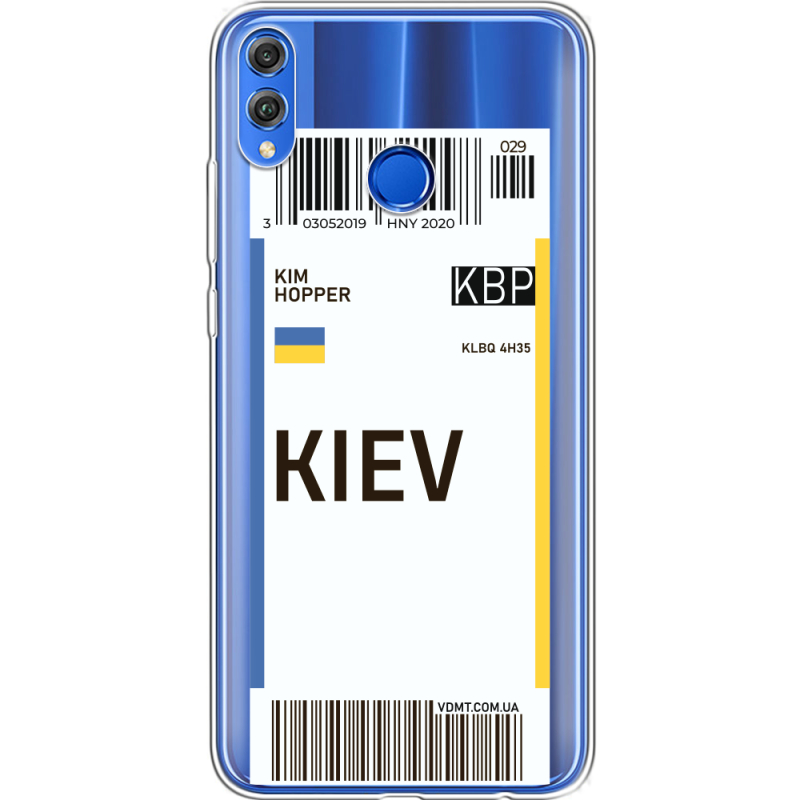 Прозрачный чехол Uprint Honor 8x Ticket Kiev