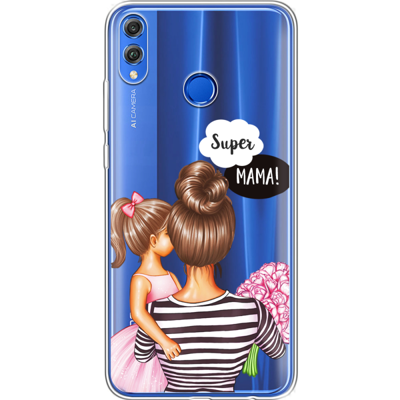 Прозрачный чехол Uprint Honor 8x Super Mama and Daughter