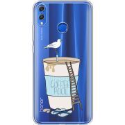 Прозрачный чехол Uprint Honor 8x Segull in Cofee Pool