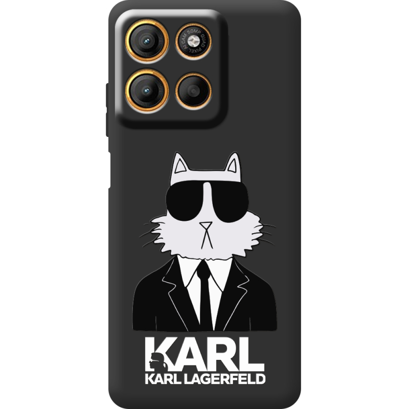 Чорний чохол BoxFace Motorola G17 Power Cat in Black