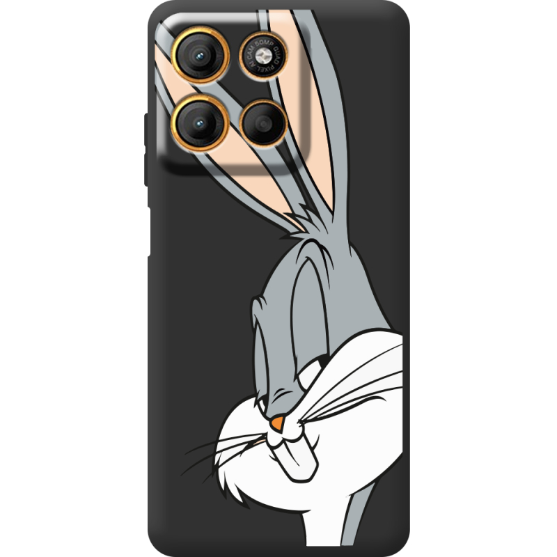 Чорний чохол BoxFace Motorola G17 Power Lucky Rabbit