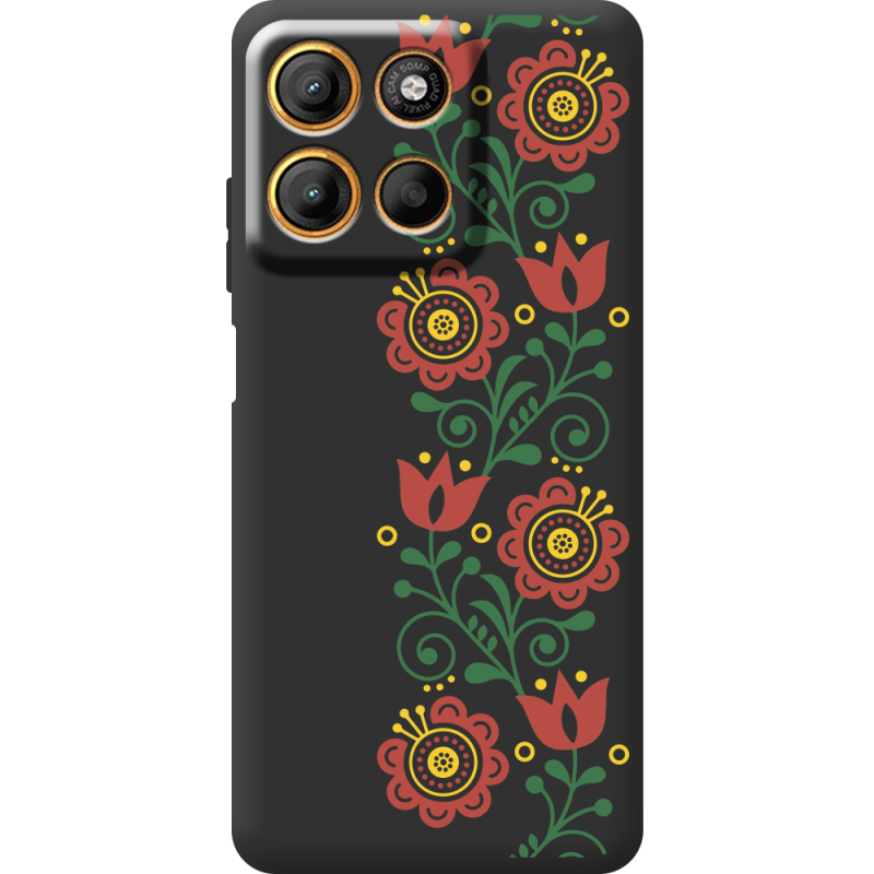 Чорний чохол BoxFace Motorola G17 Power Ethno