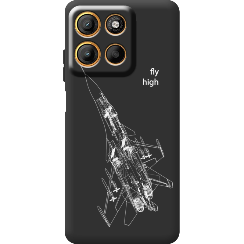 Чорний чохол BoxFace Motorola G17 Power Військовий літак