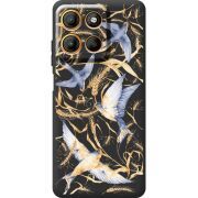 Чорний чохол BoxFace Motorola G17 Power Ластівки