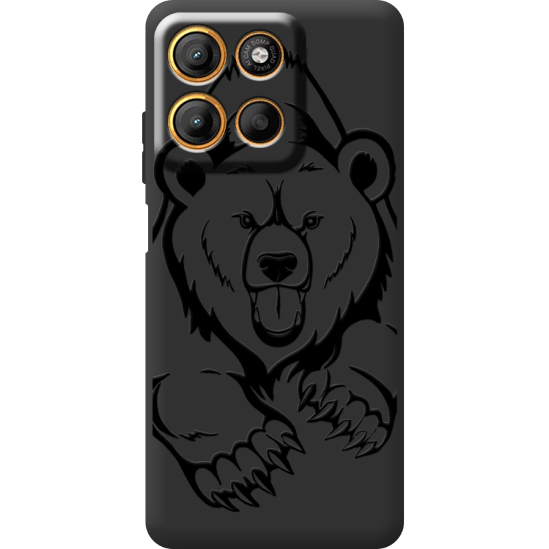 Чорний чохол BoxFace Motorola G17 Power Grizzly Bear