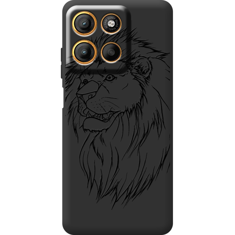 Чорний чохол BoxFace Motorola G17 Power Lion