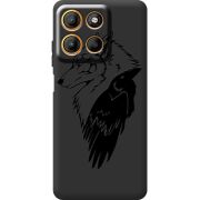 Чорний чохол BoxFace Motorola G17 Power Wolf and Raven