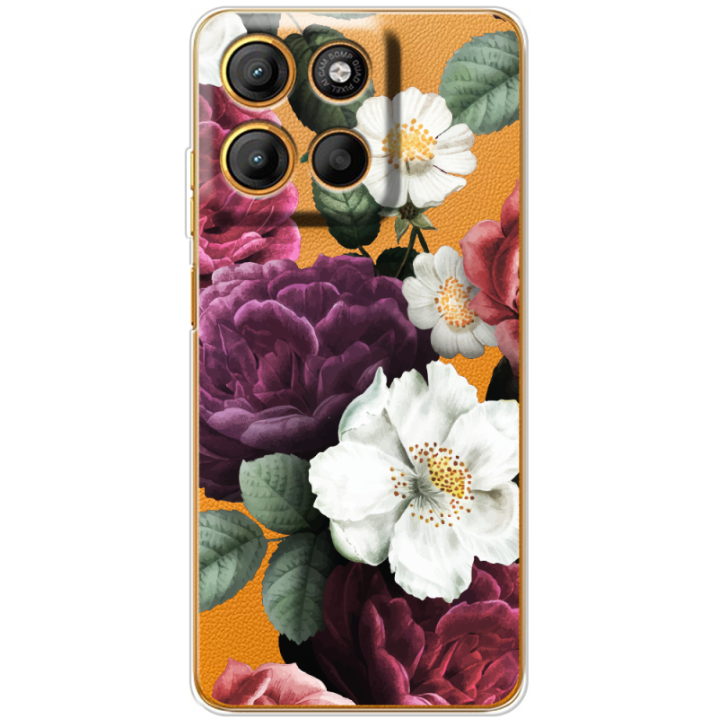 Прозорий чохол BoxFace Motorola Edge 60 Neo Floral Dark Dreams