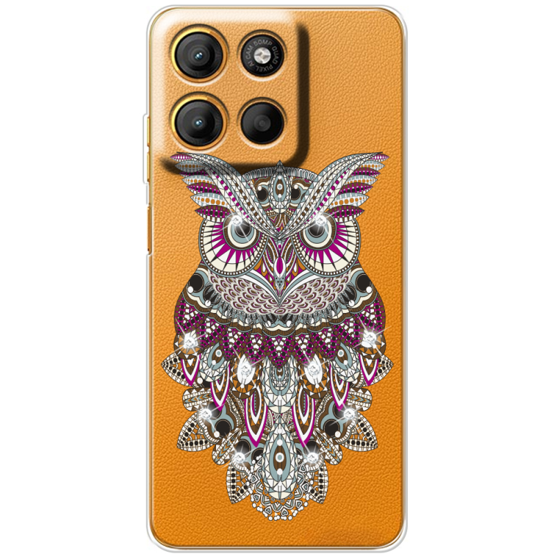 Чохол зі стразами Motorola Edge 60 Neo Owl
