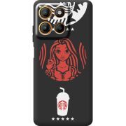 Чорний чохол BoxFace Motorola Edge 60 Neo RedWhite Coffee