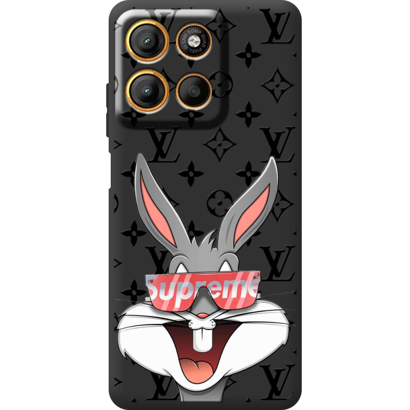 Чорний чохол BoxFace Motorola Edge 60 Neo looney bunny