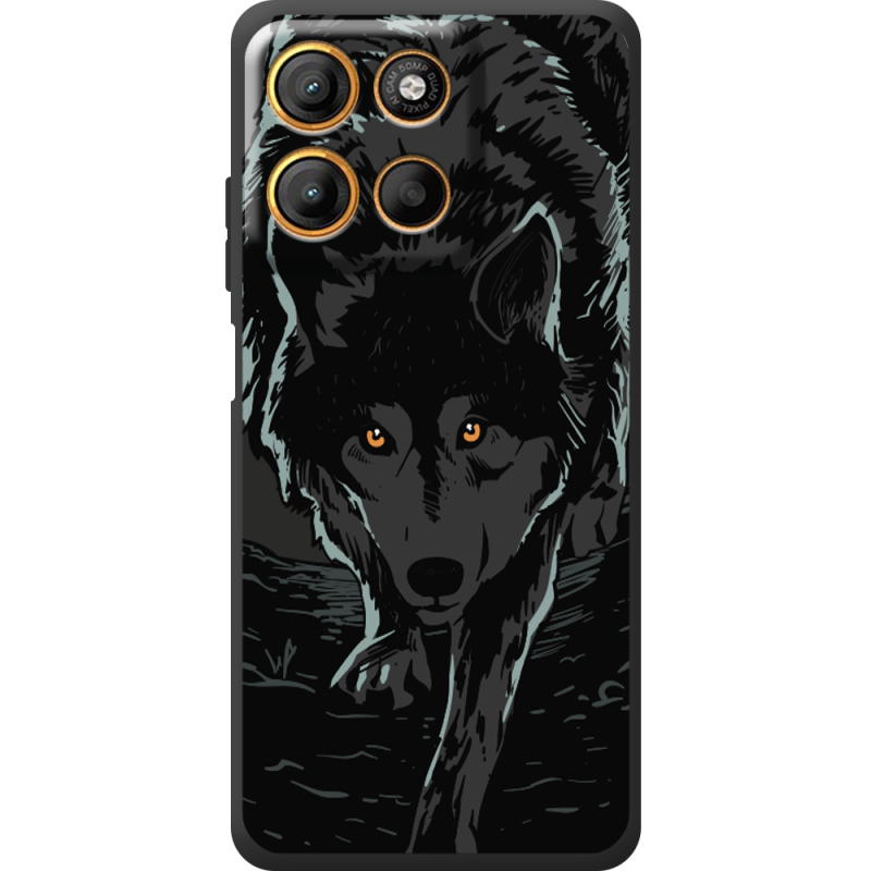 Чорний чохол BoxFace Motorola Edge 60 Neo Wolf