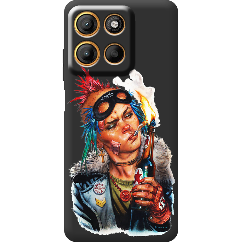 Чорний чохол BoxFace Motorola Edge 60 Neo Tanker Girl