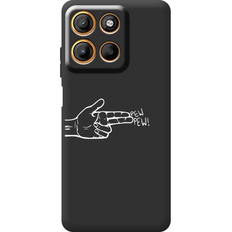 Чорний чохол BoxFace Motorola Edge 60 Neo Pew Pew
