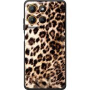 Чорний чохол BoxFace Motorola Edge 60 Neo Леопардовий