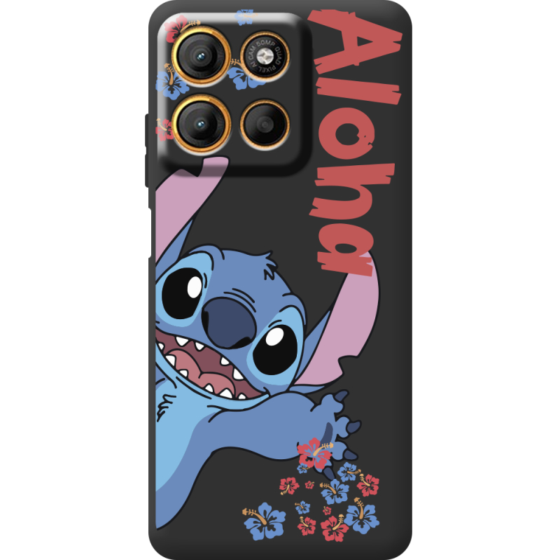 Чорний чохол BoxFace Motorola Edge 60 Neo Гавайський гість Stich