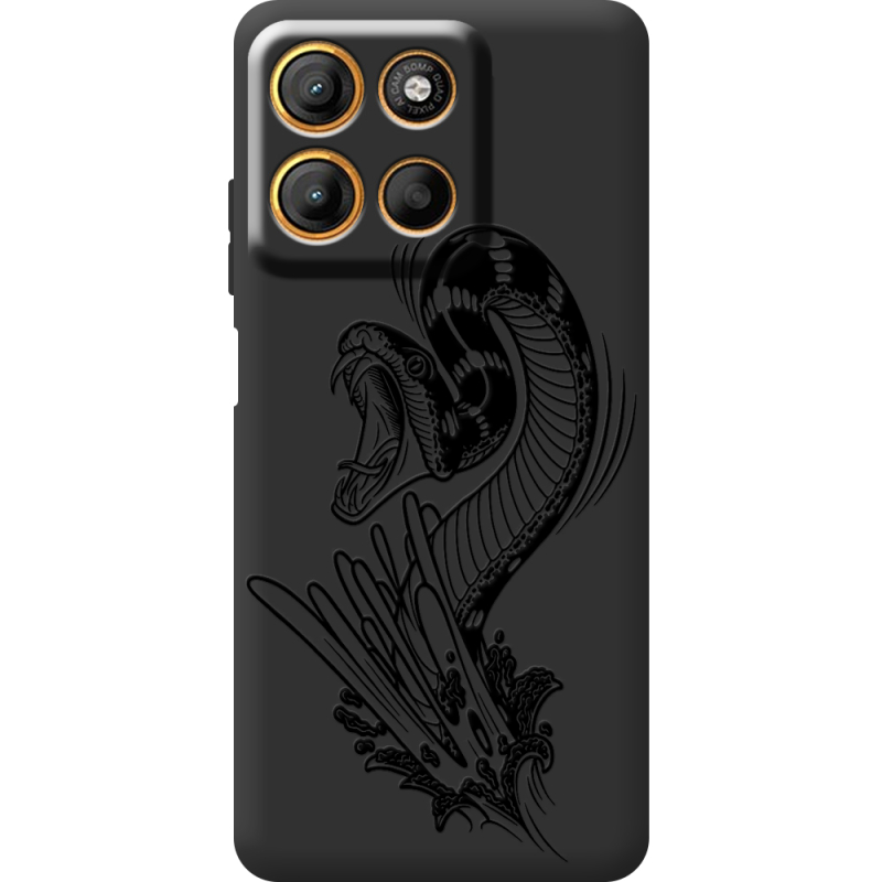Чорний чохол BoxFace Motorola Edge 60 Neo Snake