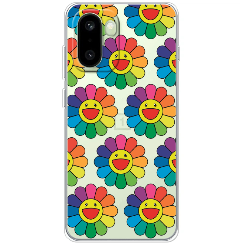 Прозорий чохол BoxFace OnePlus 15R Hippie Flowers