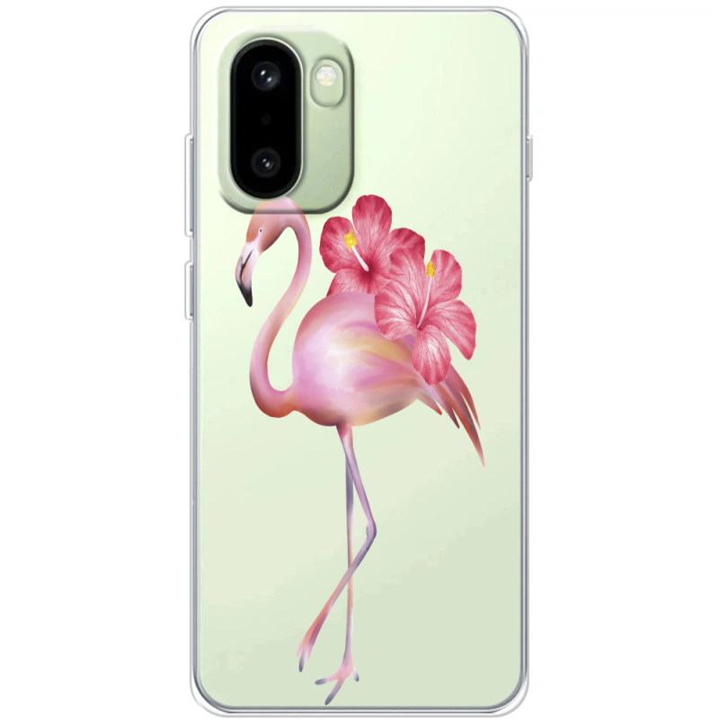 Прозорий чохол BoxFace OnePlus 15R Floral Flamingo