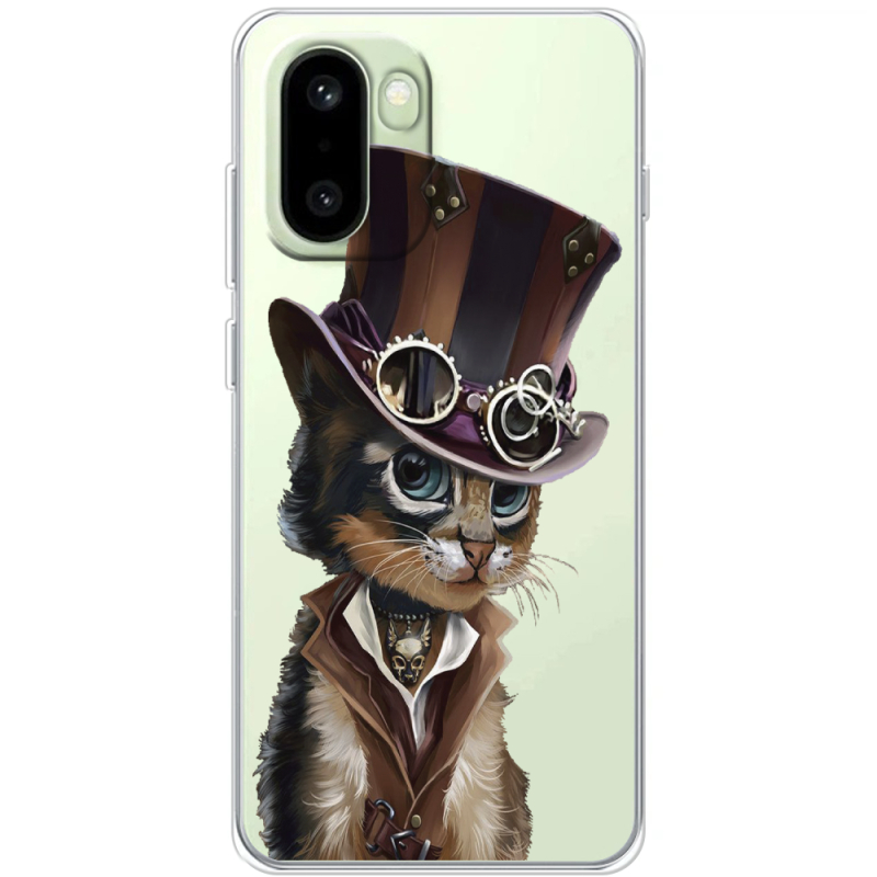 Прозорий чохол BoxFace OnePlus 15R Steampunk Cat