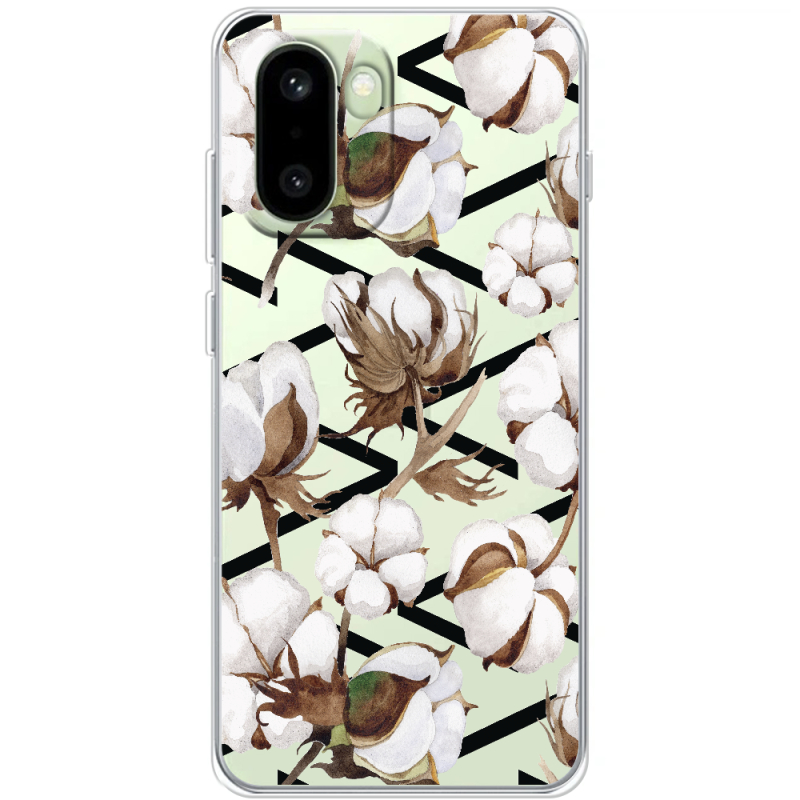 Прозорий чохол BoxFace OnePlus 15R Cotton flowers