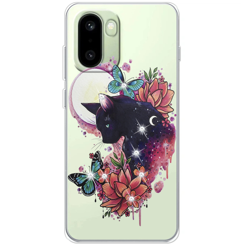 Чохол зі стразами OnePlus 15R Cat in Flowers