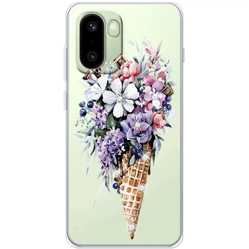 Чохол зі стразами OnePlus 15R Ice Cream Flowers