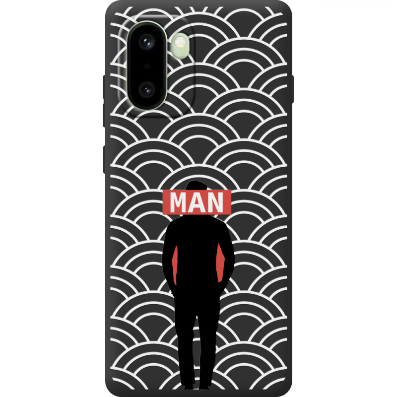 Чорний чохол BoxFace OnePlus 15R Man Pattern