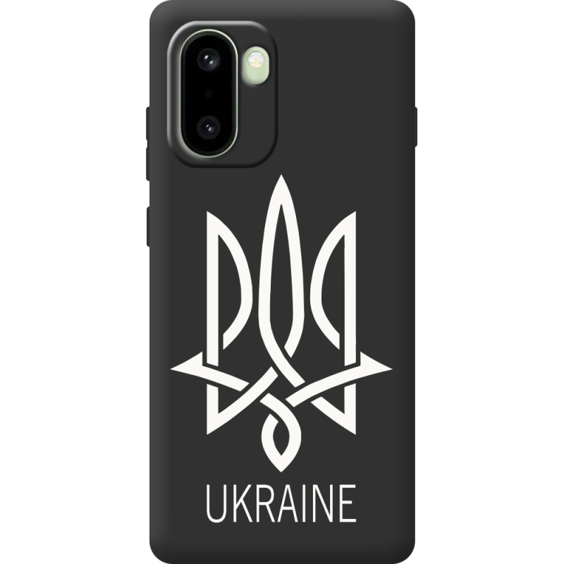 Чорний чохол BoxFace OnePlus 15R Тризуб монограмма ukraine