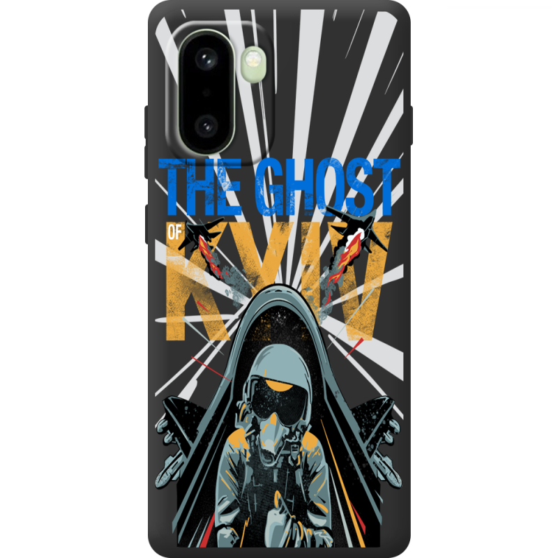 Чорний чохол BoxFace OnePlus 15R Привид Києва в дії