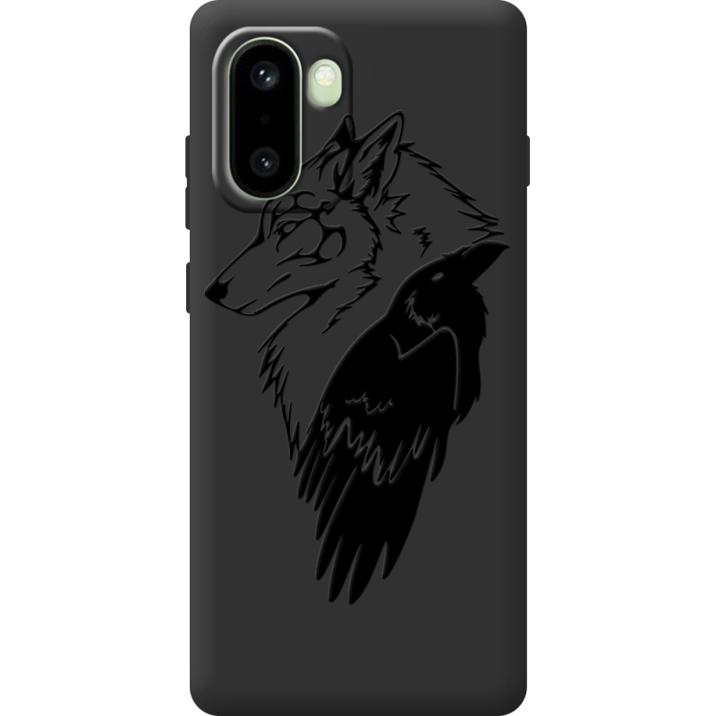 Чорний чохол BoxFace OnePlus 15R Wolf and Raven