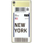 Прозрачный чехол Uprint Sony Xperia XA F3112 Ticket New York