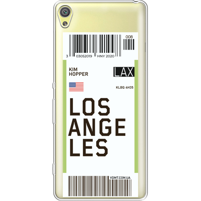 Прозрачный чехол Uprint Sony Xperia XA F3112 Ticket Los Angeles