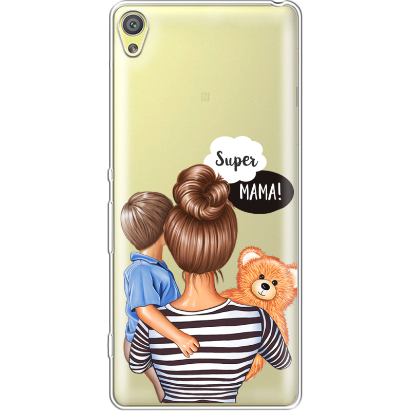 Прозрачный чехол Uprint Sony Xperia XA F3112 Super Mama and Son