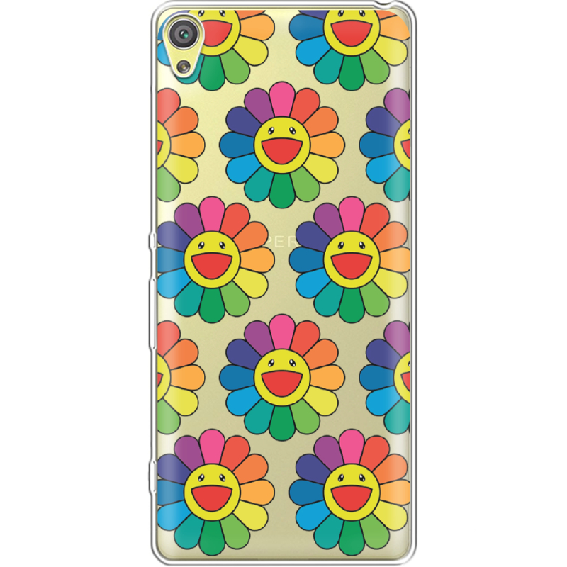 Прозрачный чехол Uprint Sony Xperia XA F3112 Hippie Flowers