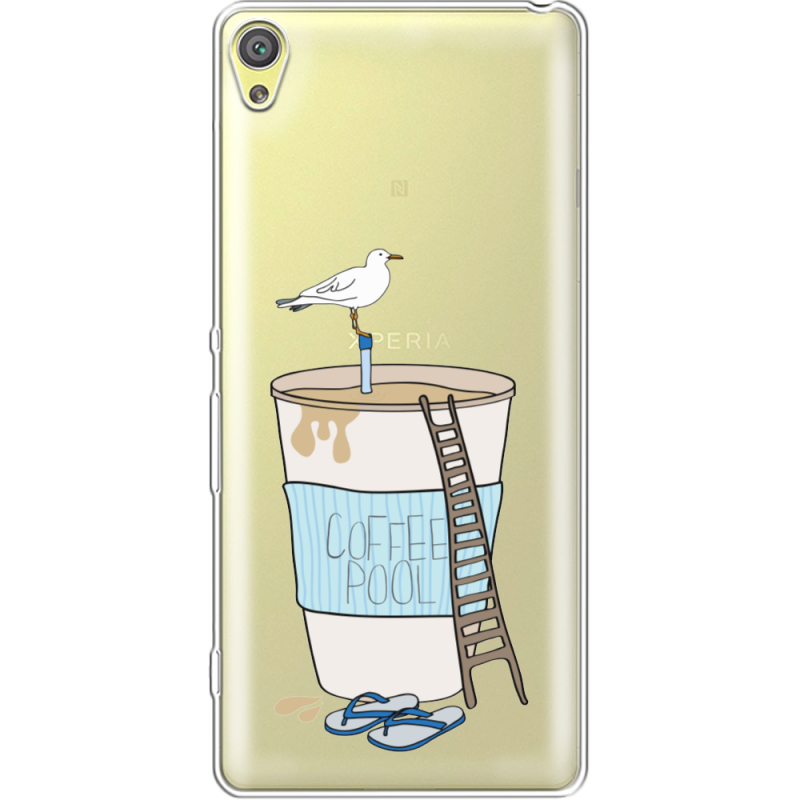 Прозрачный чехол Uprint Sony Xperia XA F3112 Segull in Cofee Pool