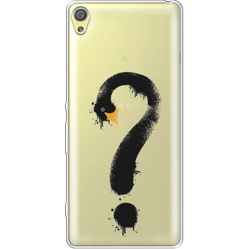 Прозрачный чехол Uprint Sony Xperia XA F3112 Swan question