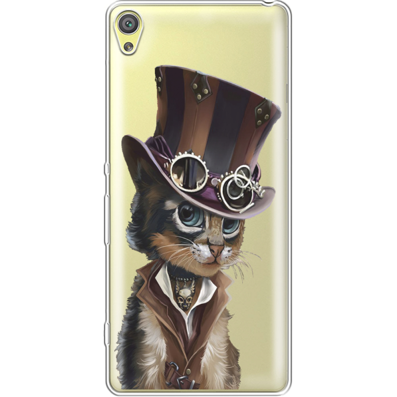 Прозрачный чехол Uprint Sony Xperia XA F3112 Steampunk Cat