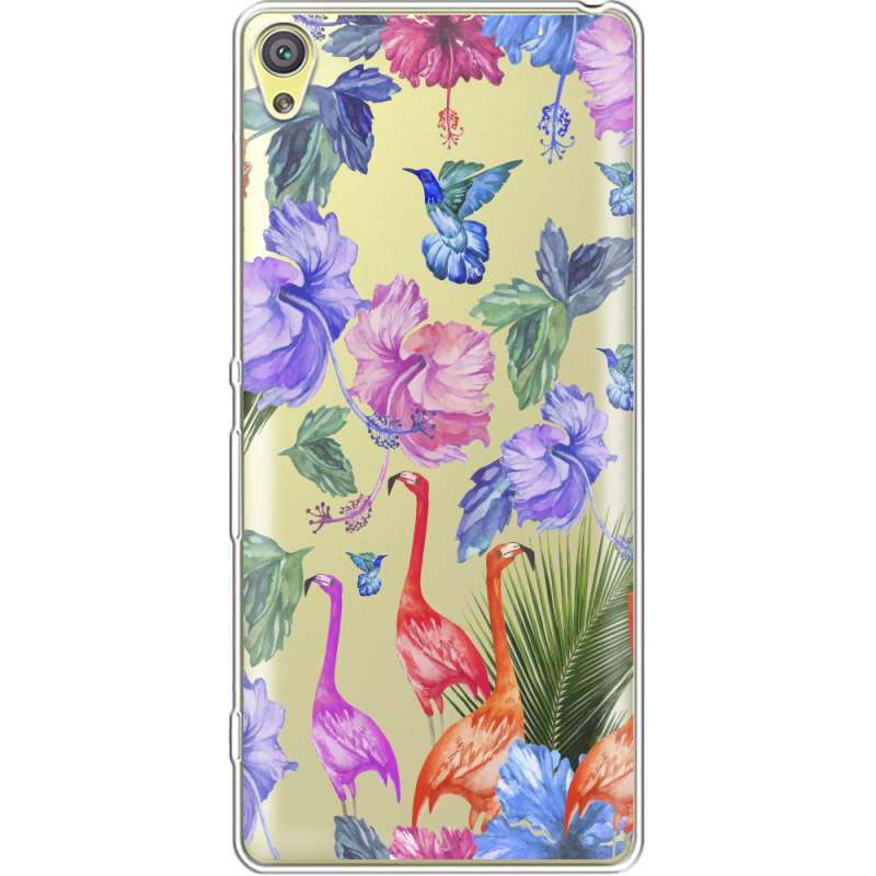 Прозрачный чехол Uprint Sony Xperia XA F3112 Flamingo