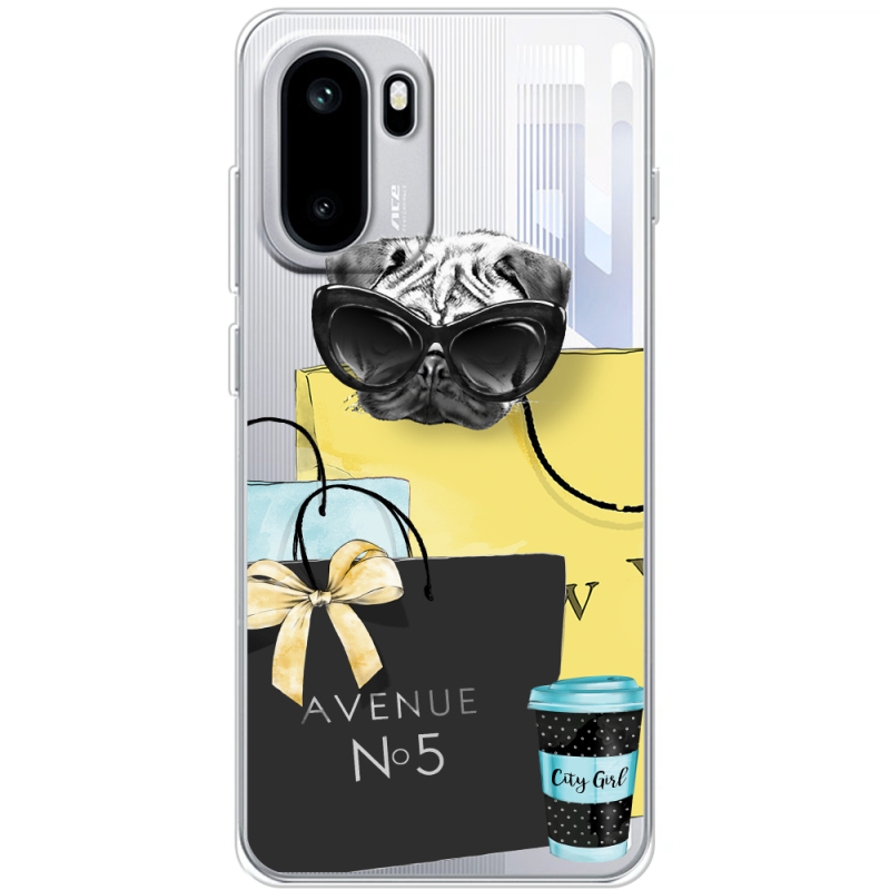 Прозорий чохол BoxFace OnePlus Ace 6 Fashion Pug