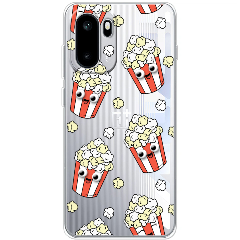 Прозорий чохол BoxFace OnePlus Ace 6 с 3D-глазками Popcorn